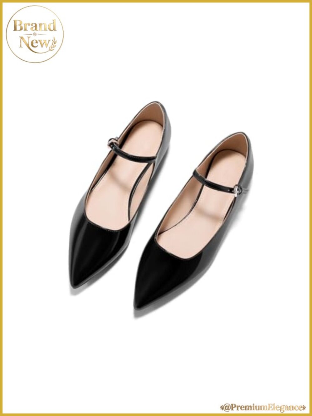 Women's Mary Jane Flats Closed Pointed Toe Ballet Work Shoes